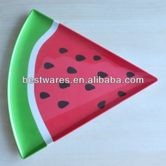 Unique design melamine pizza shaped serving plates