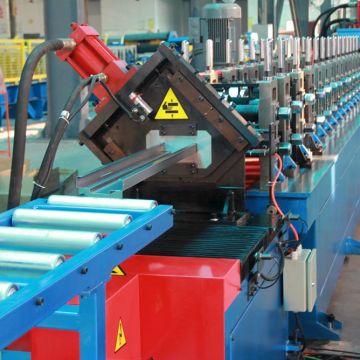 Color steel door frame roll forming machine