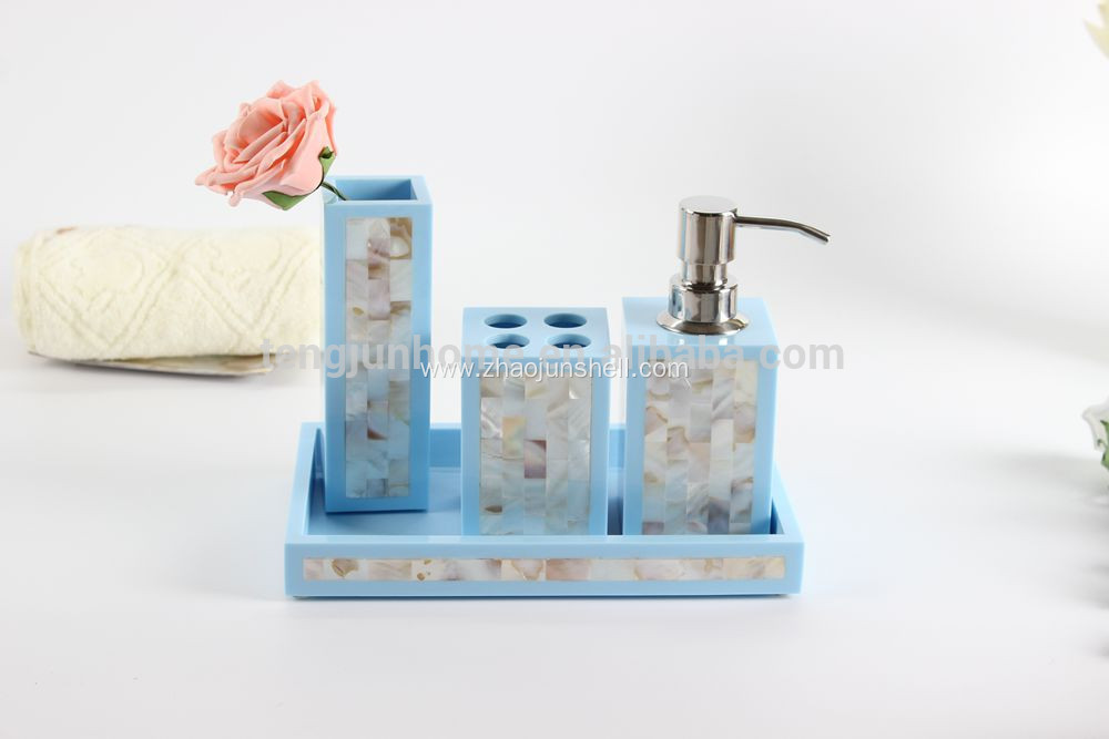 New Producuts Wholesale River Shell Bathroom Accessory Set for Hotel