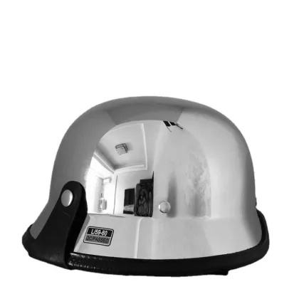 Electroplated vintage electric vehicle helmet