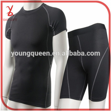 YDF26 Men's tight training suit / Sports fitness suit / Perspiration wicking T-shirt Perspiration wicking + long sleeved pants