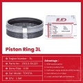 Parti del motore Toyota 3L Rings pistone 13013-54120