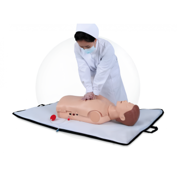 Medio cuerpo CPR entrenamiento manikin -indicación de la voz