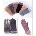 Warm gloves female outdoor touch screen gloves