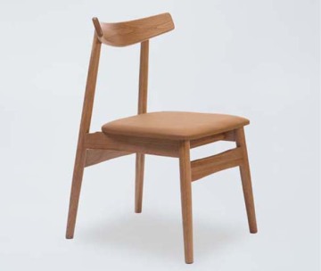 DC13 Wooden Chair With Fabric Seat