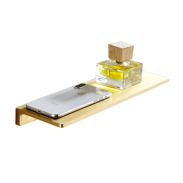 Luxury Brushed Gold Wall Storage Shelf - Bathroom Shelf Organizer Floating Shelves