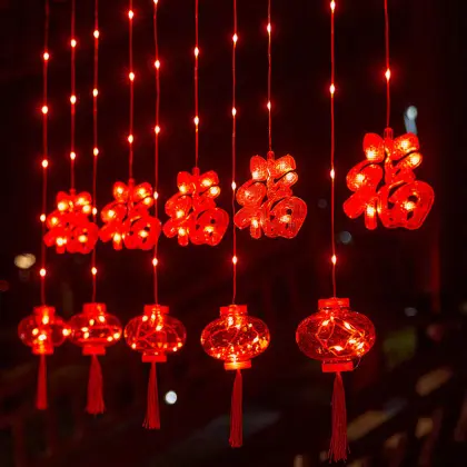 2023 Chinese New Year Red Lantern String Lights