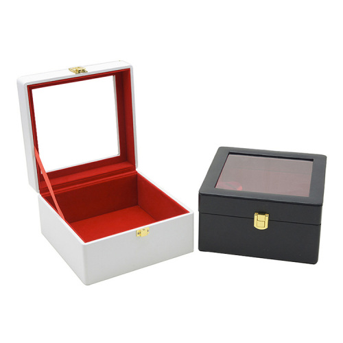 Boîte cadeau d&#39;emballage en rose conservé de luxe avec fenêtre