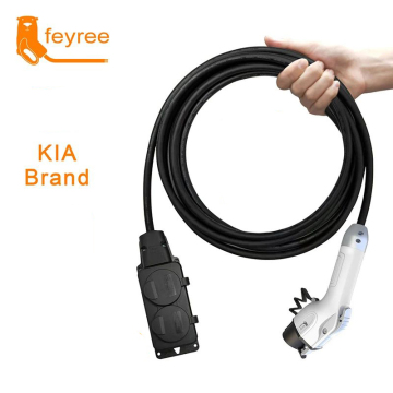 Feyree Portable Discharging Cable for KIA Brand EV Car - Type 1, 16A, 3.5kW EV Charger Plug with EU Socket