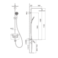 Combinazione per l'installazione esposta Doccia termostatica