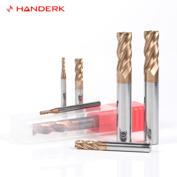 2/4 Flute Solid Carbide End Mill Set: HANDERK Custom High Performance HRC55/65/75 Milling Cutters for CNC Applications