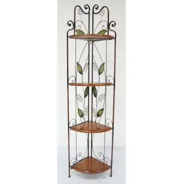 oak wooden corner shelf