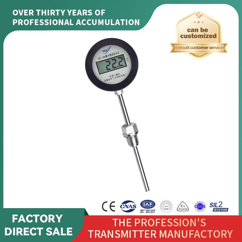 Dispozitiv de afișare a temperaturii și transmisie alimentat de baterii