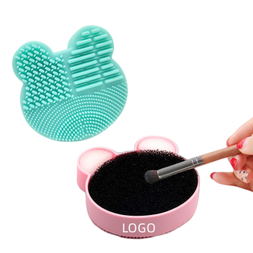 High Quality Silicone Makeup Brush Cleaner Mat with Remover Sponge