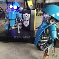 Animatronic Mecha Pink & Blue Moto Man Model