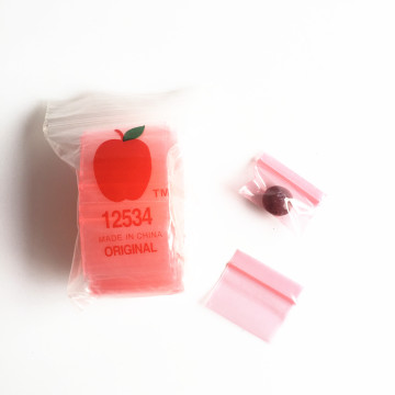 Apple Brand Mini Ziplock Baggies: Printed Small Plastic Zip Lock Bags