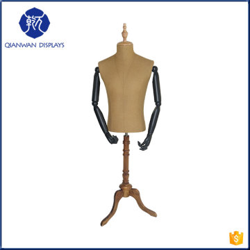 Fashion suit show man half-body mannequin for window clothes display