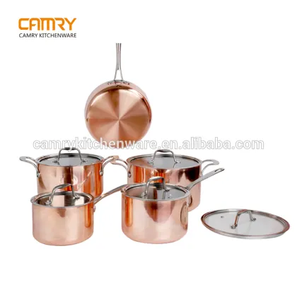 Copper chef cookware set