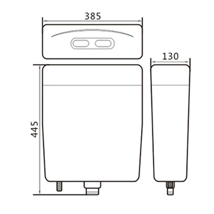 High Qality Fittings Plastic Flush Cistern