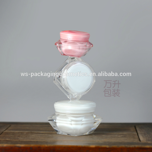 Acrylic Cream Jars Cosmetic Package Acrylic Diamond Cosmetic Jar