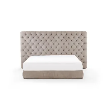 Bedroom double solid wood bed