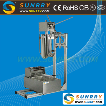 5L Automatic Mini Churros Filling Machine For Sale Made Of Stainless Steel With 6L Electric Fryer (SUNRRY SY-CH5D)