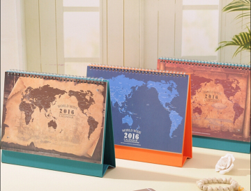 Paper material stand up calendar,high quality desk calendar