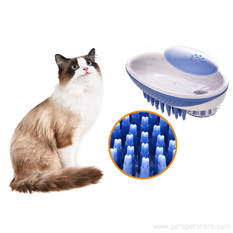 Portable Pet Bath Brush Squeezable Pet Hair Comb