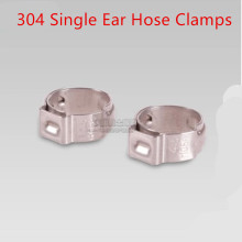 25PCS/LOT Stainless Steel 304 Single Ear Hose Clamps 6MM 6.5MM 7MM 7.5MM 8MM 8.7MM 9MM 9.5MM 10MM 10.5MM
