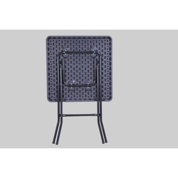 Square Garden Rattan Plastic Folding Table Outdoor