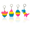 Mini Popping personalizado Fidget Keychian Toy