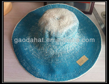 Popular selling blue paper straw Bangora hat body