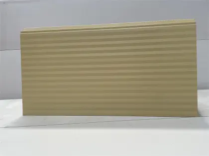 Beige Corrugated PU Sandwich Panels for Wall Insulation