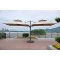 Outdoor double-headed Roman umbrella