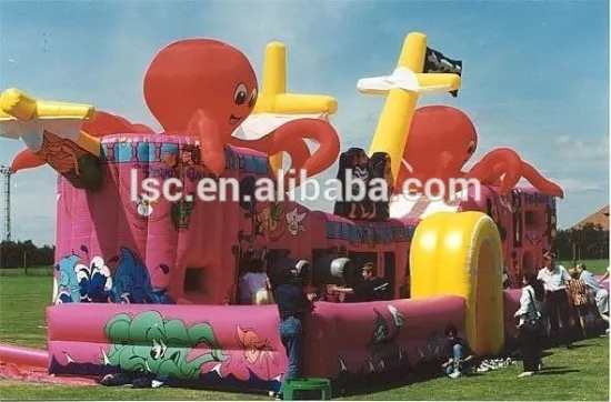 octopus cartoon inflatable playground