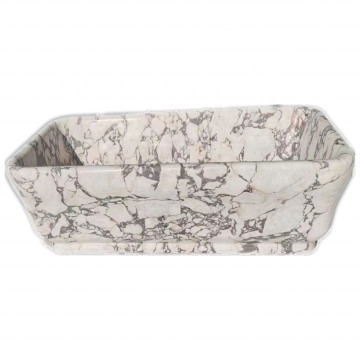 Calacatta Marble Solid Surface Freestanding Bathtub