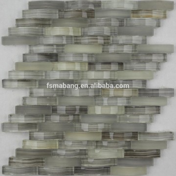 MBS6002 Modern Look Hand Painting Waved Mosaic Tile Background Wall Mosaic