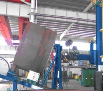 Tilt Rotator For Wind Power Tube Flange Welding / Wind Tower Production Line