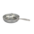 Eco-Friendly stainless steel frying pan with glass lid