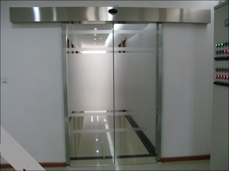 Aluminum Alloy Frame Entrance Tempered Glass Sliding Door