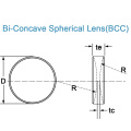 Bi-concave sfärisk lins