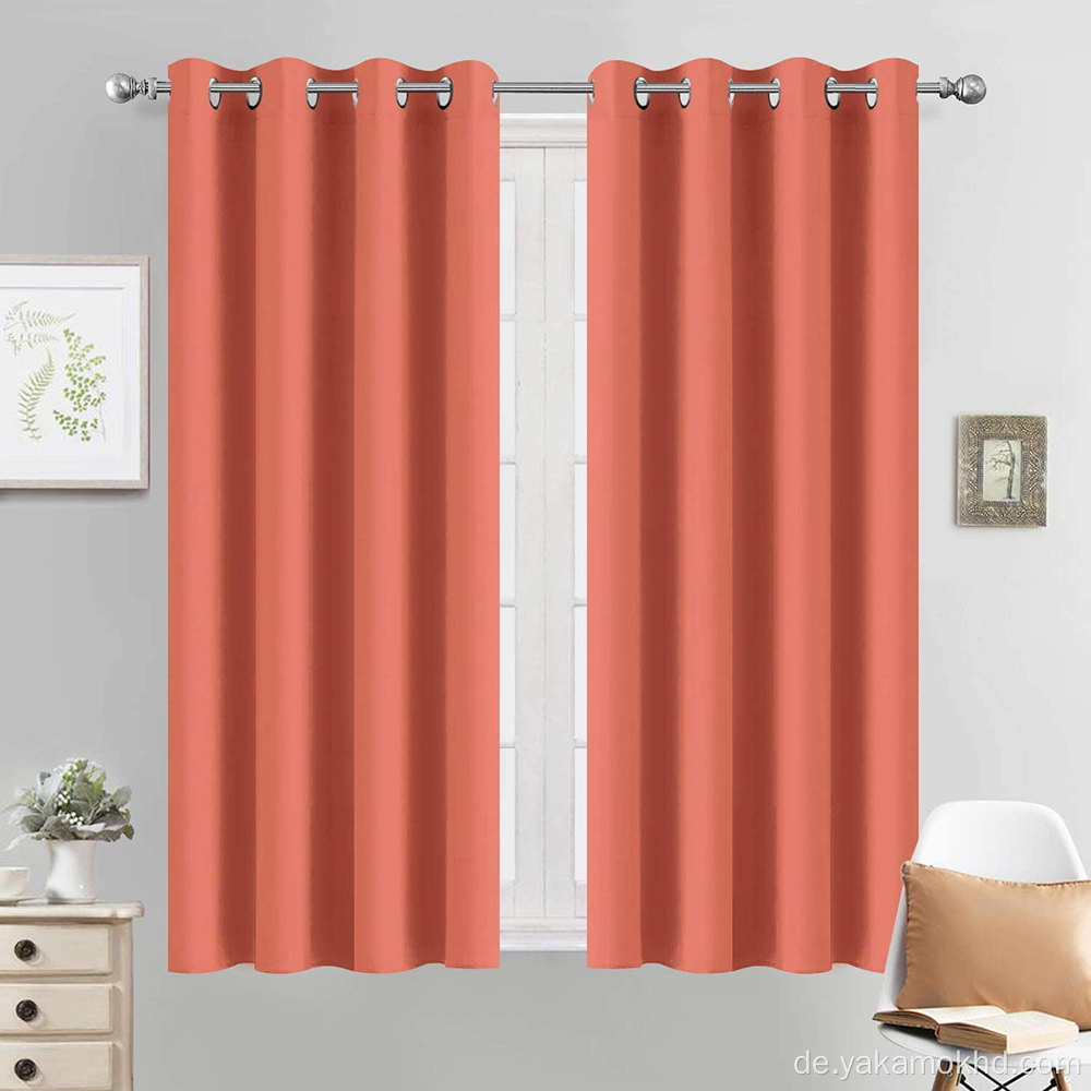 Coral Blackout Curtains 54 Zoll lang