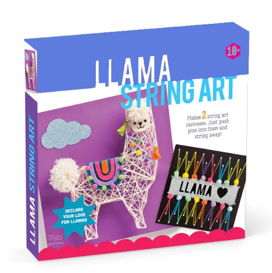 DIY Llama String Art Kit: Create 2 Large Canvases