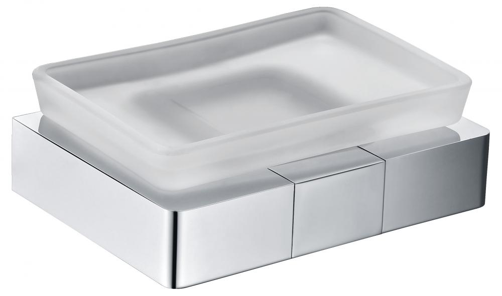 Rectangular glass soap dish is durable and beautiful