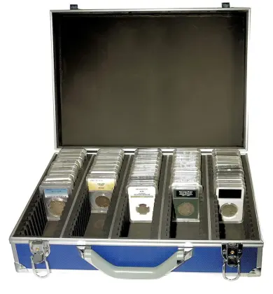 Storage Aluminum Case for 100 PCGS NGC Coin Holders Slabs