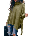 Women Turtleneck Batwing Sleeve Oversized Sweater