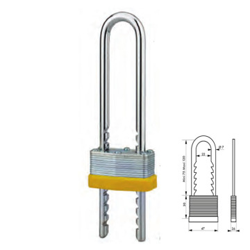 Laminated Steel Padlock with Adjustable Shackle