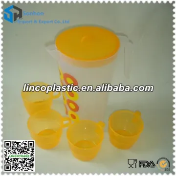 New Style Plastic PP Water Jug Set With 4 Cups