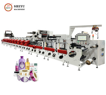 4-8 Colour Narrow Web Flexo Printing Press Machine for In-line UV Flexo Sticker Labels
