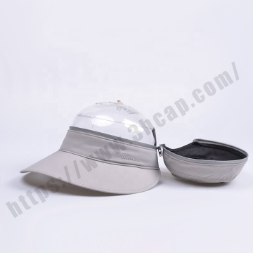 Custom UPF 50+ Zipper Detachable Sun Visor Bucket Hats